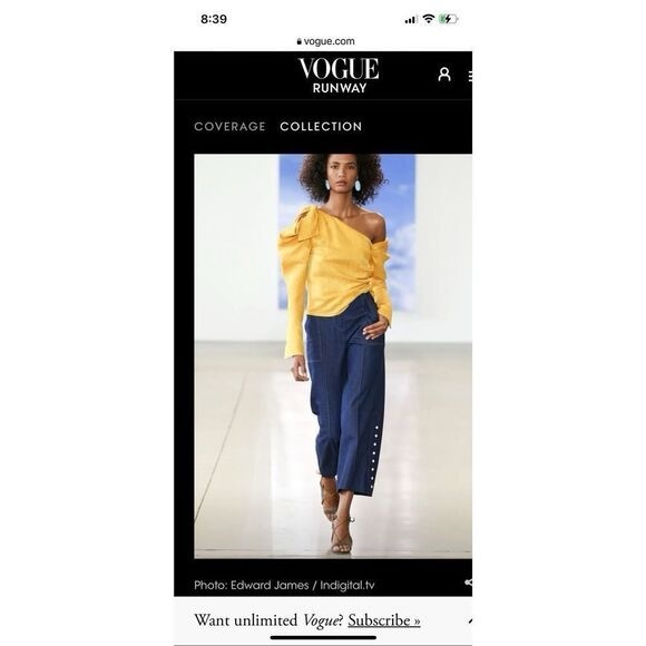 LESSY Phacelia Asymmetric One Shoulder Top Vogue Runway Spring 2018 - Picture 1 of 5